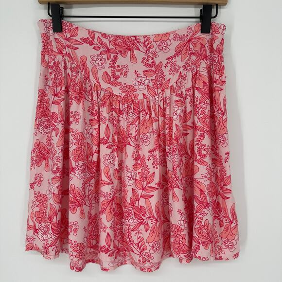 Abound Drop Waist Pink Floral Mini Skirt Flowy Summer Zip Side Womens Small - Picture 1 of 5